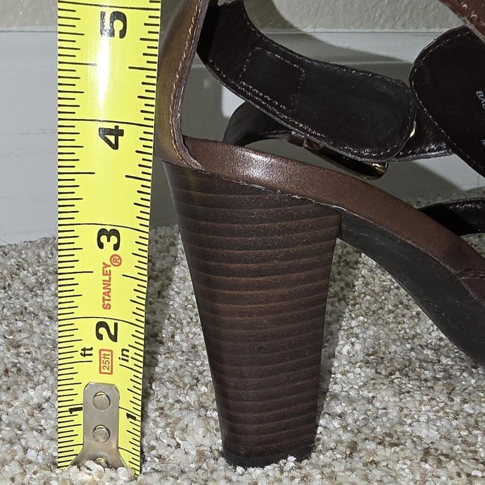 Women's Franco Sarto Leather 4-in Heel Strappy Sandal Sz 7M EUC - Picture 3 of 7